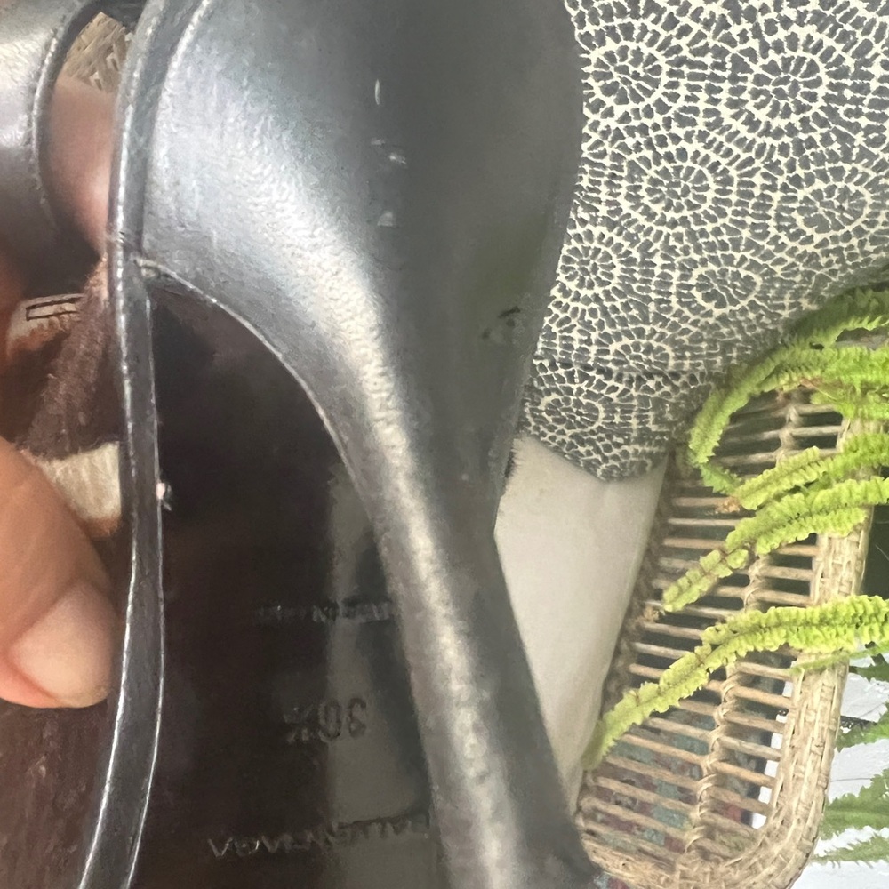 Balenciaga Black and Brown Heels Elegant Design Zebra Print - Picture 14 of 15
